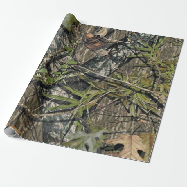 Oak Camo Wrapping Papper Presentpapper (Utrullad)