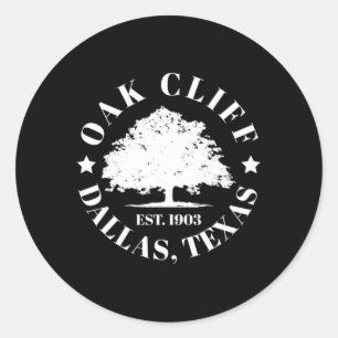 Oak Cliff Dallas Texas Runt Klistermärke