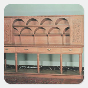 Oak Dresser Fyrkantigt Klistermärke