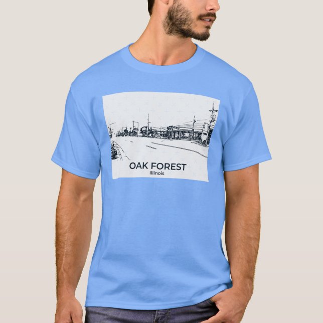 Oak Forest Illinois Oversized 1 T Shirt (Framsida)