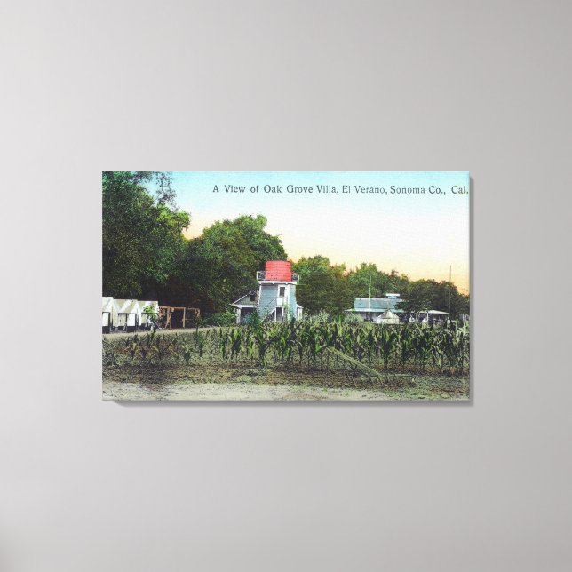Oak Grove Villa SceneEl Verano, CA Canvastryck (Framsida)