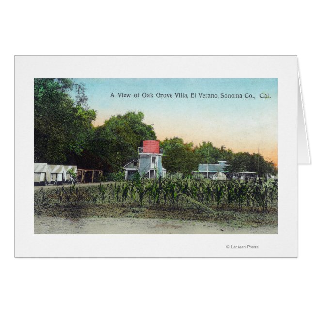 Oak Grove Villa SceneEl Verano, CA Hälsningskort (Framsidan Horizontal)