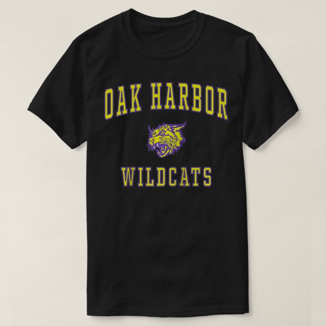Oak Harbor High School Wildcats  T Shirt (Design framsida)