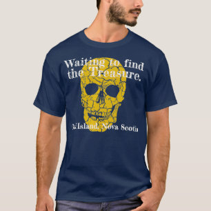 Oak Island Curse Skeleton Funny Väntar på Hunt T Shirt