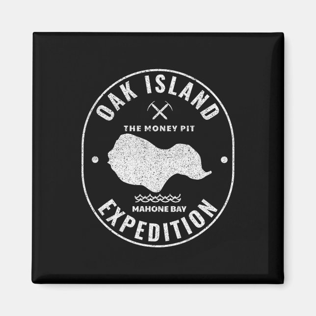 Oak Island Expediure Treasure Hunt Retro Mymysteri Magnet (Framsidan)