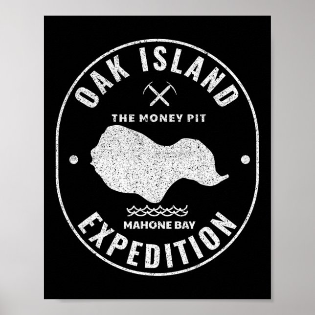 Oak Island Expediure Treasure Hunt Retro Mymysteri Poster (Framsidan)