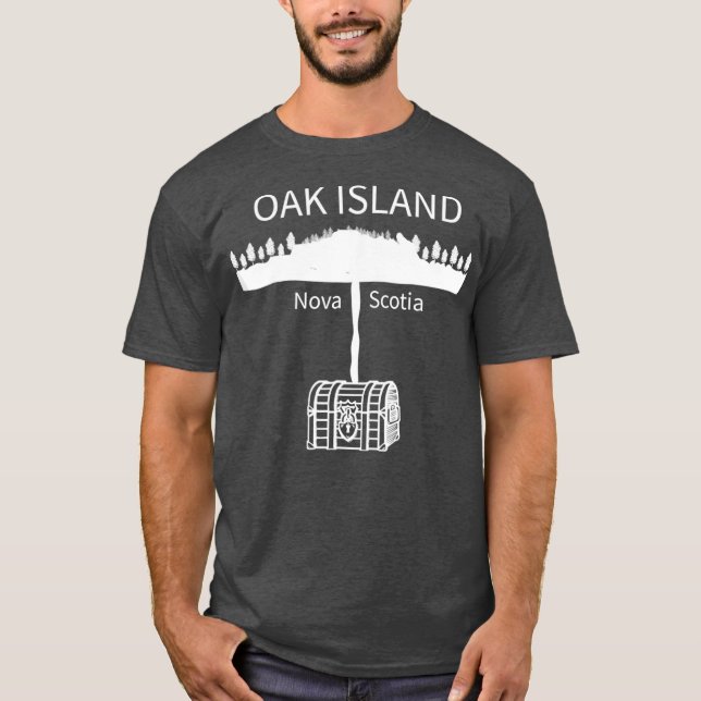 Oak Island History Treasure Chest Curse Season 6 T Shirt (Framsida)