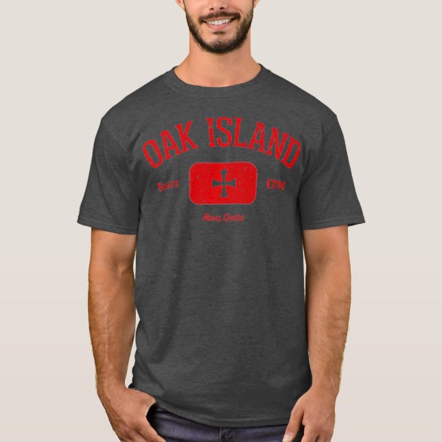 Oak Island Knight Templar Kor Design Gift T Shirt (Framsida)