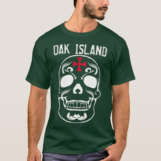 Oak Island Kor Skull T Shirt (Framsida)