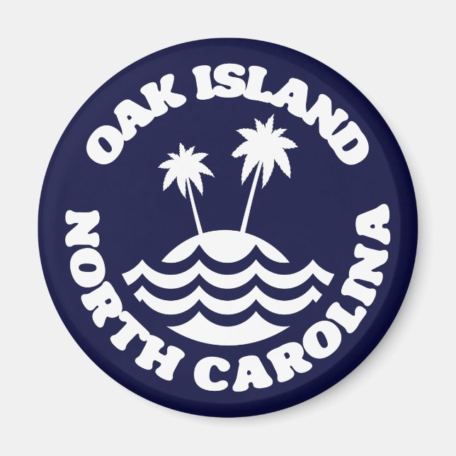 Oak Island,North Carolina Magnet (Framsidan)