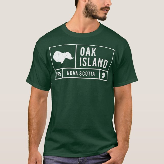 Oak Island och Treasure Gift T Shirt (Framsida)