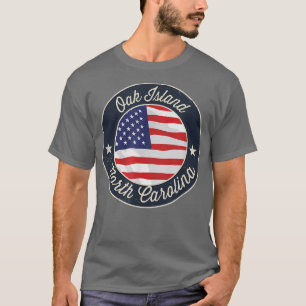 Oak Island - Patriotic North Carolina Souvenir T-S T Shirt