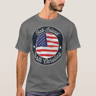 Oak Island - Patriotic North Carolina Souvenir T-S T Shirt