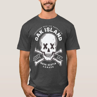 Oak Island Skull Avsluta aldrig mallskatt T Shirt