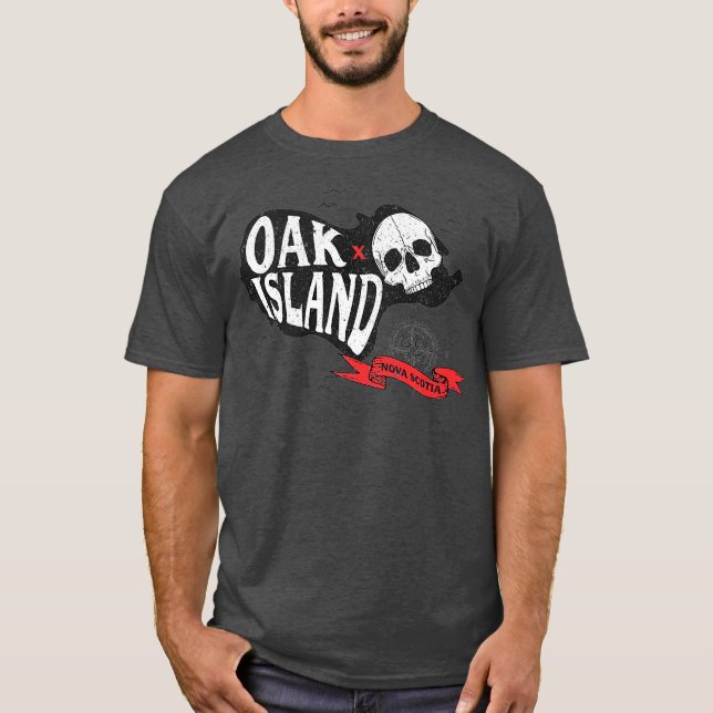Oak Island Templar Treasure Hunting Gift Premium T Shirt (Framsida)