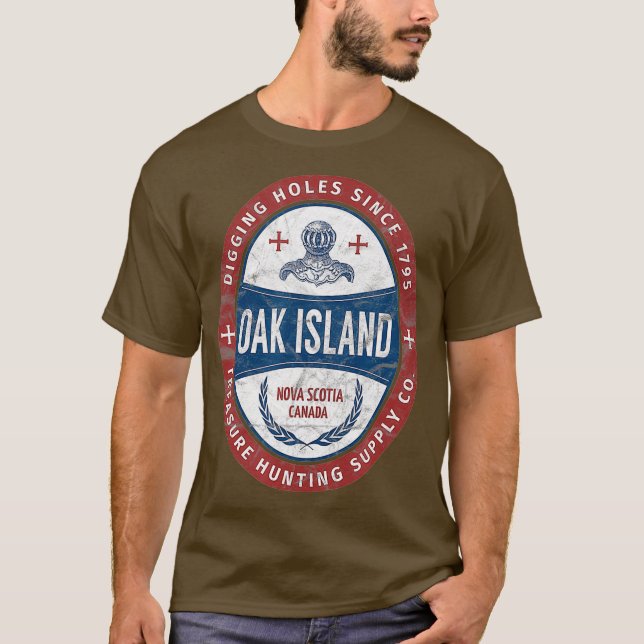 Oak Island Treasure Hunting Retro Templar Knight T Shirt (Framsida)