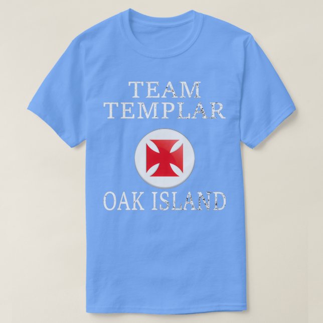 OAK ISLAND TREASURE HUNTING Team Templar T Shirt (Design framsida)