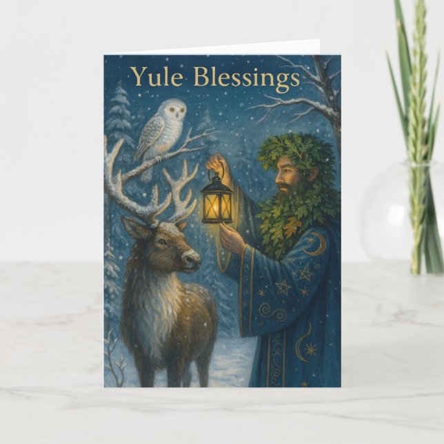 Oak King Yule Card Helgkort (Framsida)