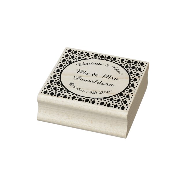 Oak löv and Acorns Fall Hösten Bröllop Anpassnings Stämpel (Stämpel)