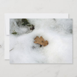 Oak Löv ljuger i Helgdag-kortet snö Julkort