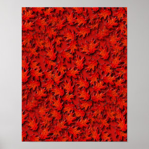 Oak Löv Natature Art Mönster Poster