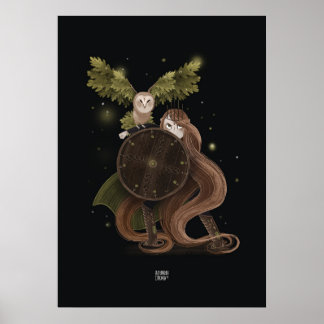 OAK LÖV UGGLA av Alexandra Dikaia Poster