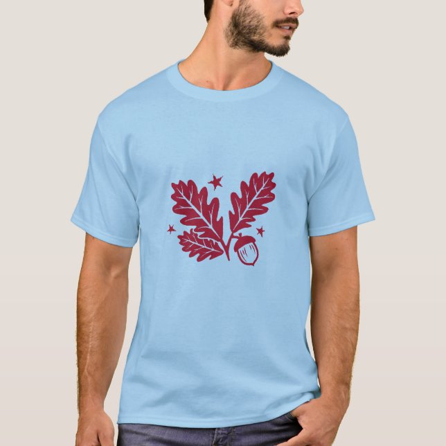 Oak Lövs and Acorn, det är Fall T Shirt (Framsida)