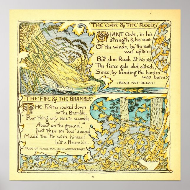 Oak och Reeds Walter Crane Poster (Framsidan)