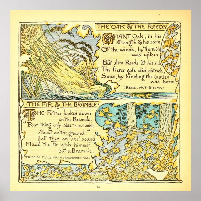 Oak och Reeds Walter Crane Poster (Framsidan)