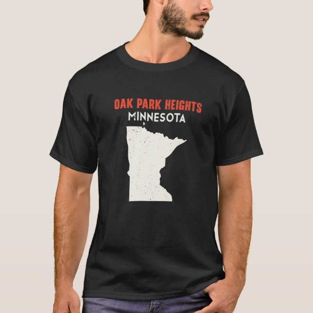 Oak Park Heights Minnesota USA State America Trave T Shirt (Framsida)