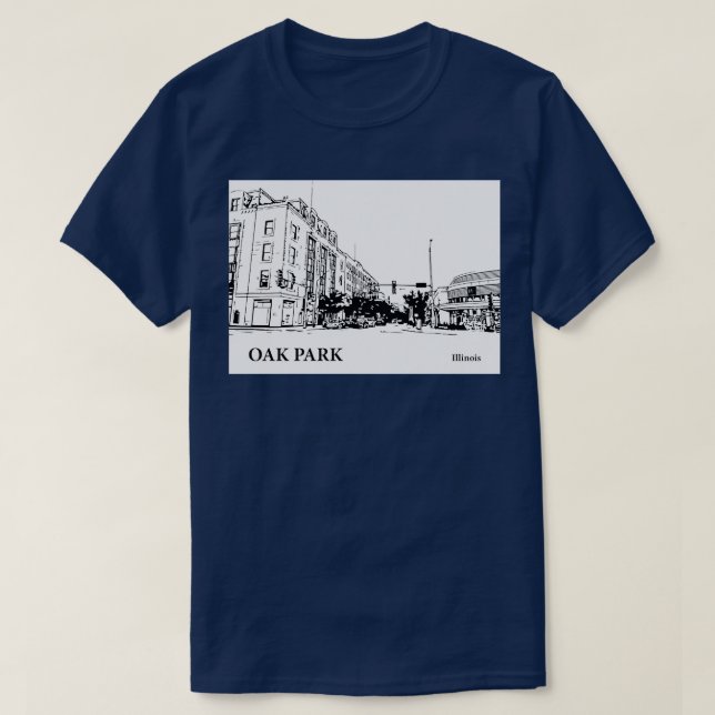 Oak Park Illinois TShirt 2 T Shirt (Design framsida)