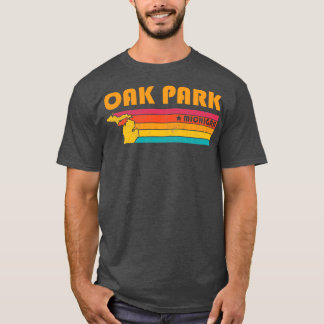 Oak Park Michigan Vintage Distress Souvenir T Shirt