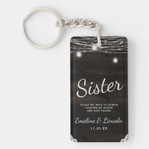 Oak Ridge Rustic Mörk Wood to Sister Quote