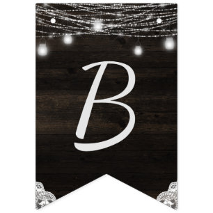 Oak Ridge Rustic Wood Bride to be Möhippa Vimplar