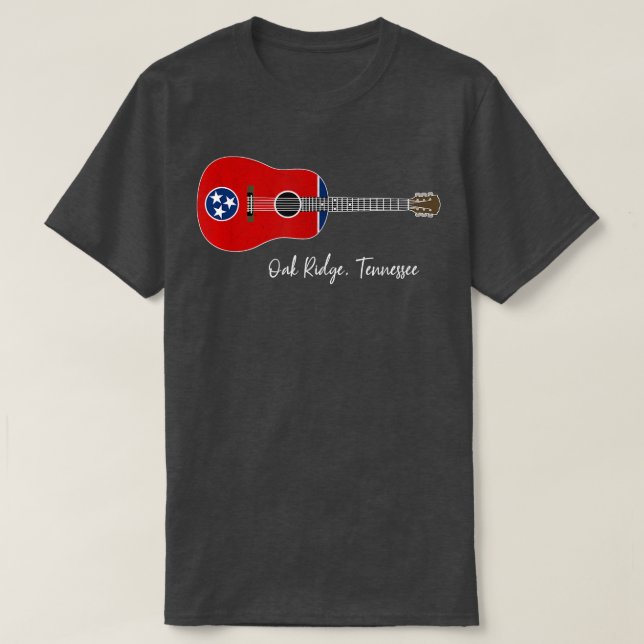 Oak Ridge Tennessee Guitar T Shirt (Design framsida)