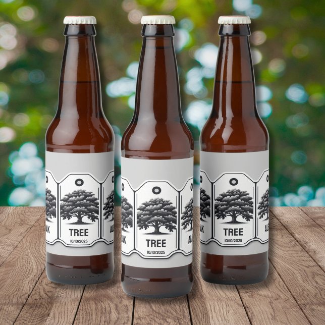 Oak Träd Ale Beer Label Ölflaska Etikett (Skapare uppladdad)