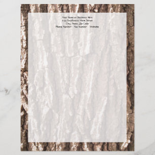 Oak Träd Bark-grafik Brevhuvud