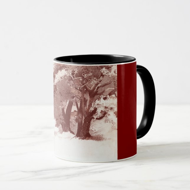 Oak Träd bra art Mugg (Framsida höger)