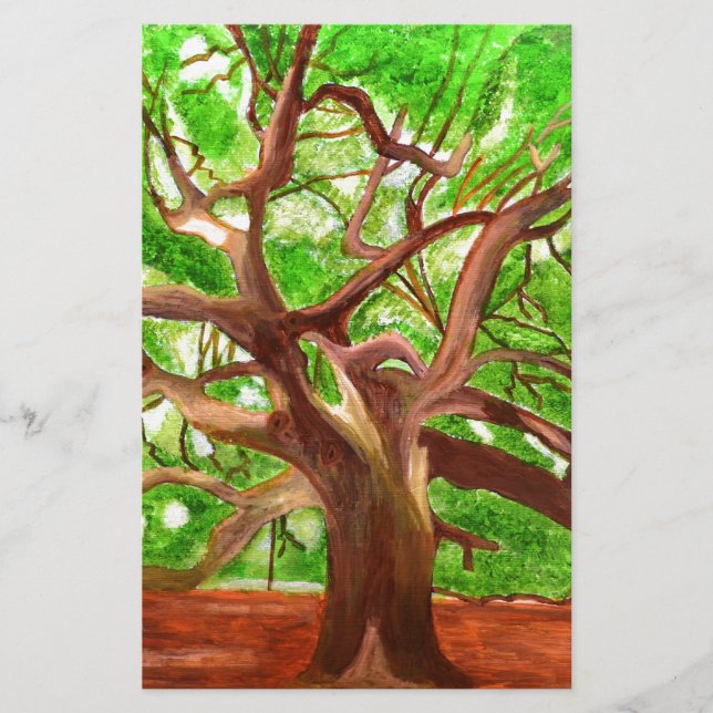 Oak Träd Brevpapper (Framsida)