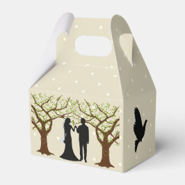 Oak Träd Bride and Groom Favor Gift Box Presentaskar