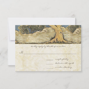 Oak Träd Distress Damask Metallic Elegance OSA Kort