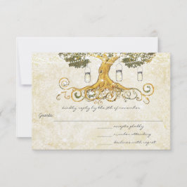 Oak Träd Distress Damask Metallic Elegance OSA Kort