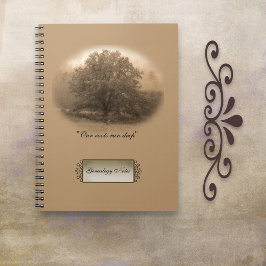 Oak Träd Genealogy Notebook Anteckningsbok Med Spiral