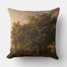 Oak Träd i ett skogslandskap (Woodland Scene) Kudde