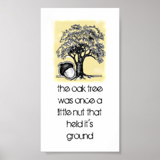 Oak Träd inspiration Poster