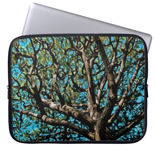 Oak Träd Laptop Sleeve (Framsidan)