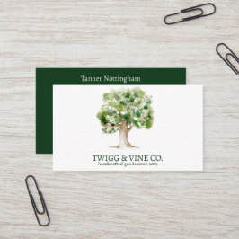 Oak Träd Logotyp Networking Affärskort Visitkort
