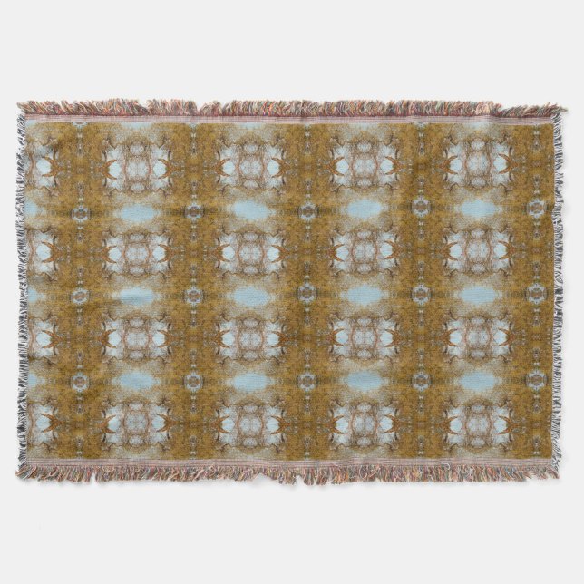 Oak träd med falllöv i tusand Oaks Park Mysfilt (Framsidan)