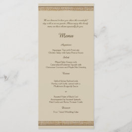 Oak Träd på Burlap Bröllop Menu Meny