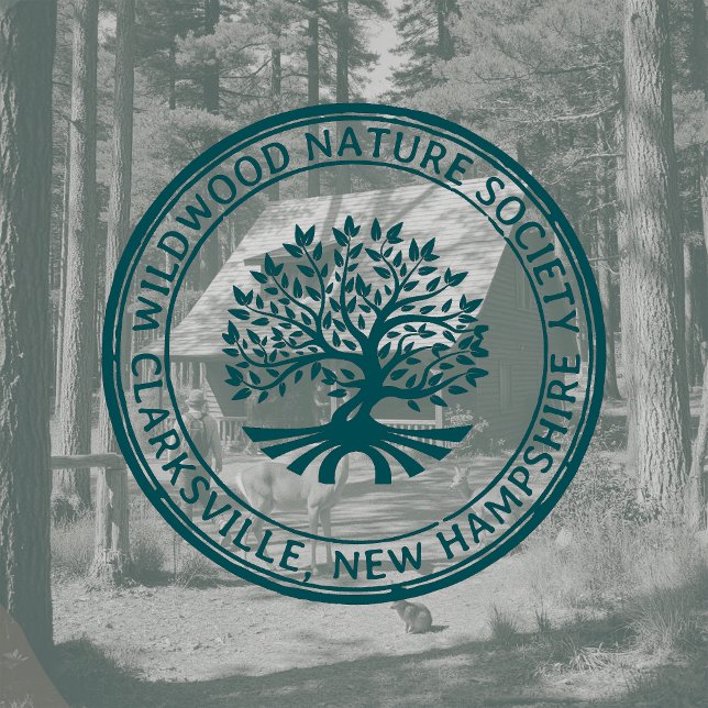 Oak Träd Rustic Gräns Adress Natur och näringsliv Stämpel (Skapare uppladdad)